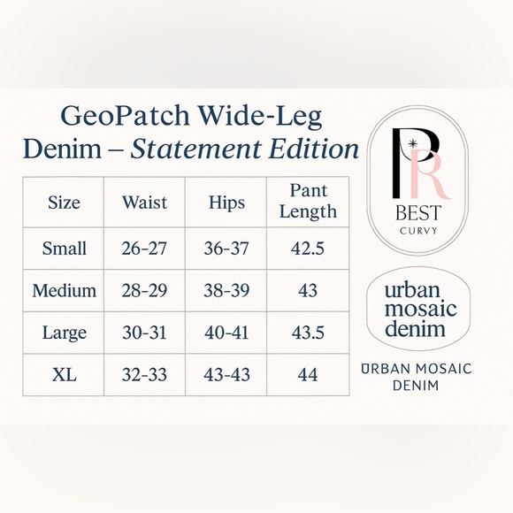 Diamond Patchwork Jesns Wide-Leg Denim – Statement Edition - Picture 14 of 14